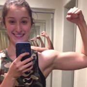 Teen muscle girl Fitness girl Olivia